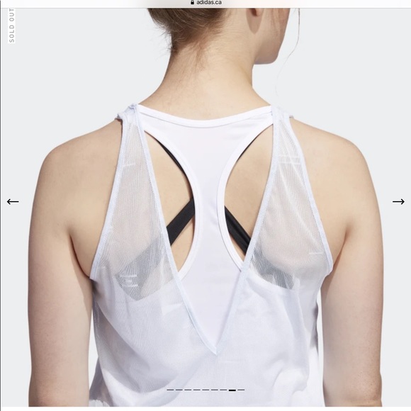 Adidas training tank top with layered design - Picture 7 of 8